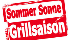 Schriftzug "Sommer Sonne Grillsaison"