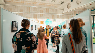 Visitors at the exhibition 