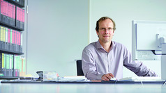 Hajo Zeeb at his desk