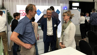 Im Gespräch: Hajo Zeeb, Lothar Wieler und Iris Pigeot (von links).